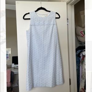 J Crew Seersucker Eyelet Dress